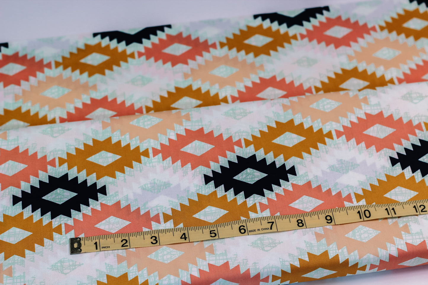 agave-field-arizona-fabric-gold-navy-mint-coral-and-rose-aztec-fabric-by-the-yard-cotton-bedding-agf-tribal-fabric-arz-553