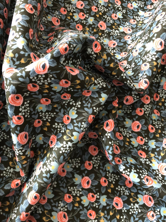 rosa-hunter-menagerie-rifle-paper-co-fabric-cotton-and-steel-floral-fabric-hunter-floral-fabric-by-the-yard