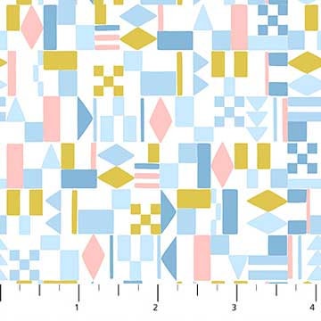 geometric-quilting-cotton-fabric-blue-pink-mustard-figo-rollakan