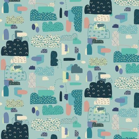 Mystical Teal Cloud Print