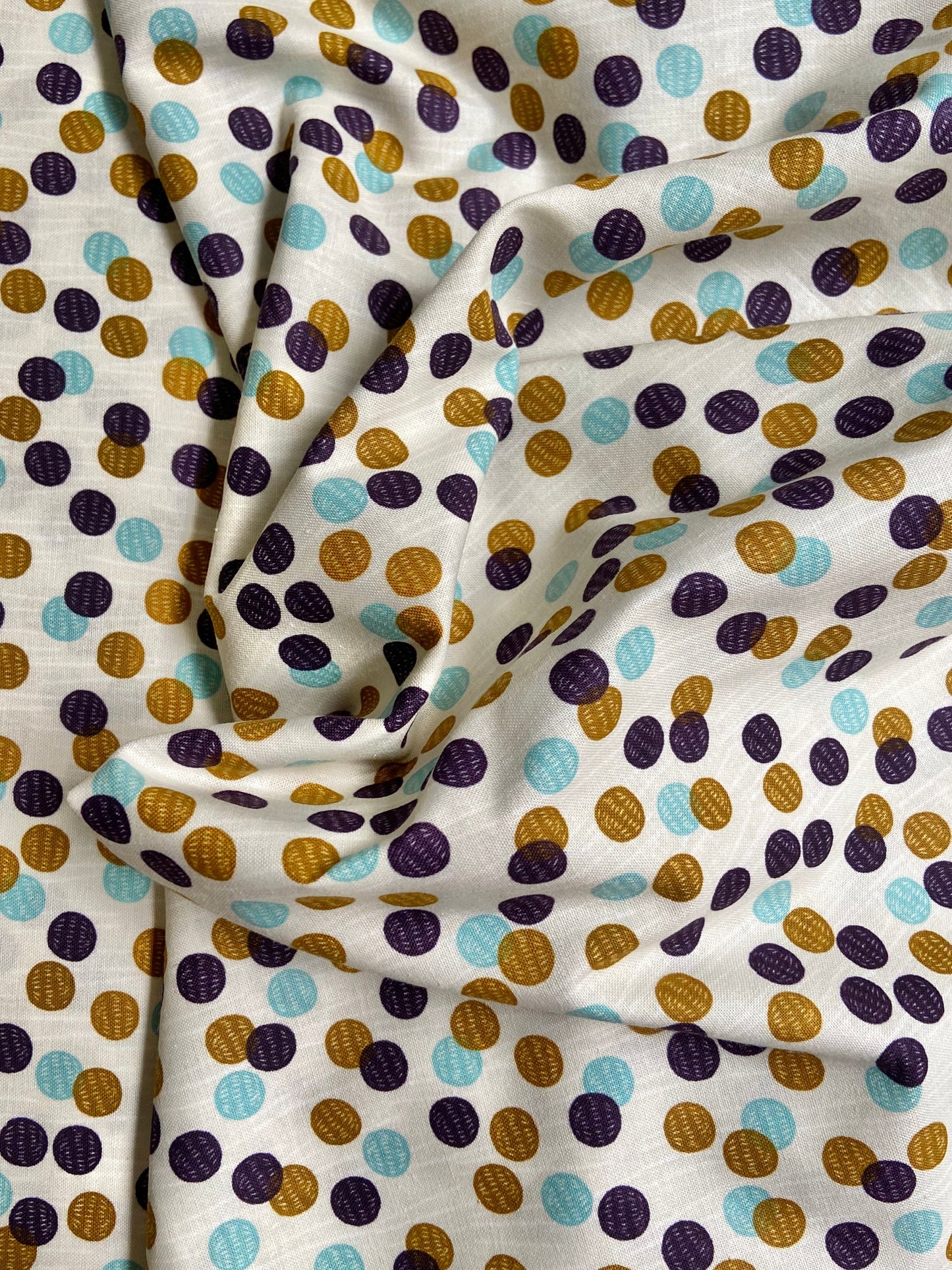 purple-and-gold-dots-fabric-100-cotton-happy-day-collection