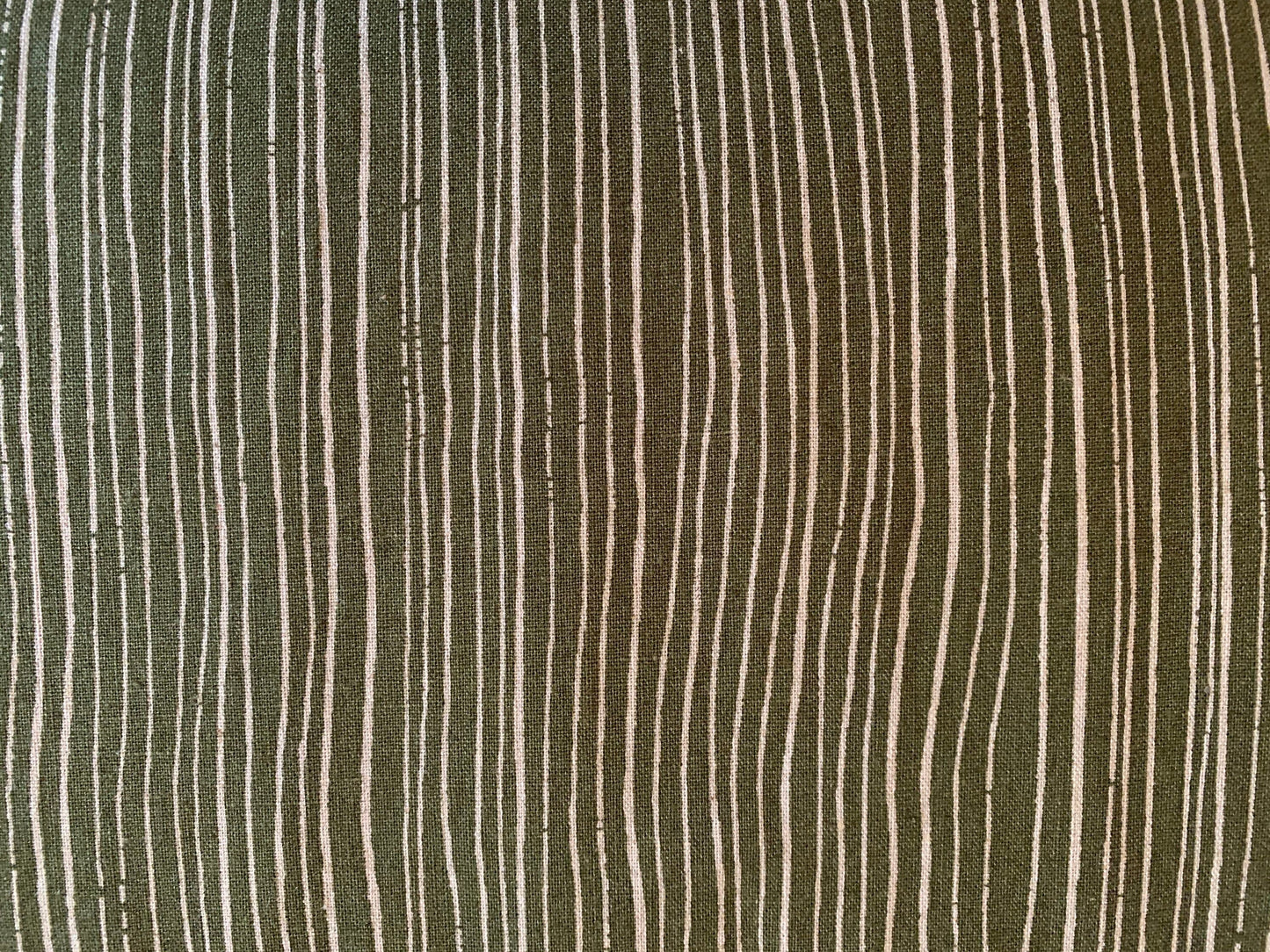 Green Stripes Linen Canvas
