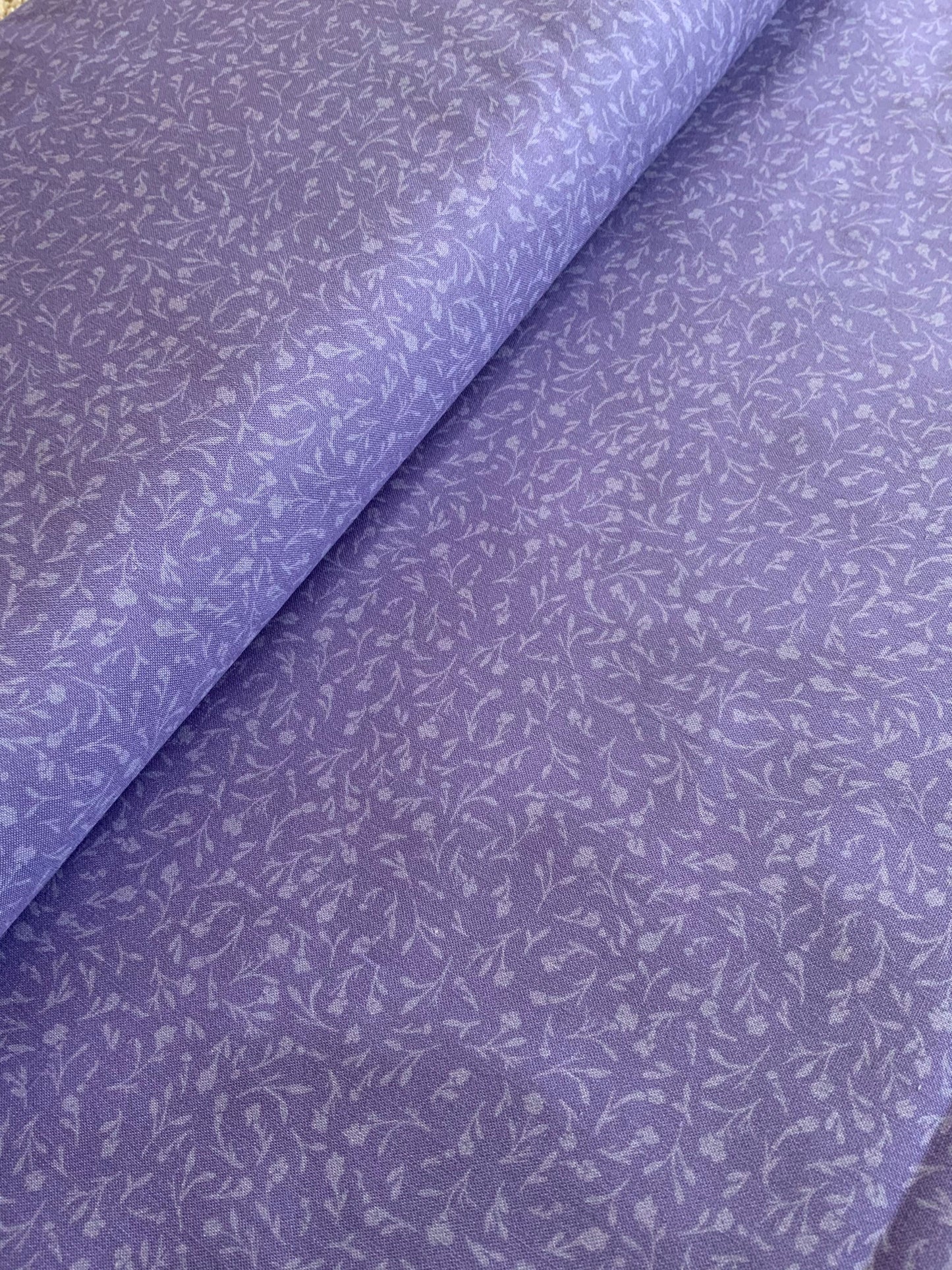 light-purple-floral-cotton-fabric-wildflower-quilting-material