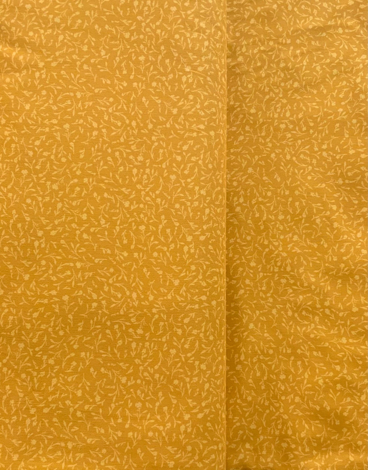Marigold Floral Quilting Cotton: Light Yellow Wildflower Fabric