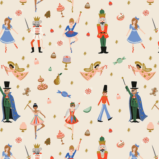 Holiday Classics Rifle Paper Co. Christmas collection holiday fabric nutcracker fabric ballerina fabric Christmas nutcracker Christmas