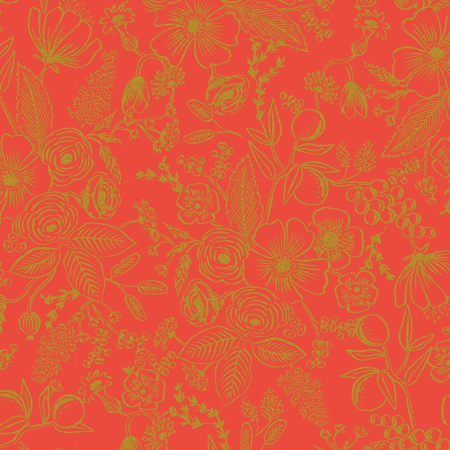 rifle-paper-co-christmas-fabric-metallic-gold-floral-on-red-cotton