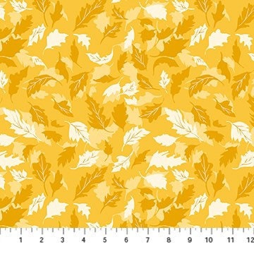 fall-leaves-cotton-fabric-yellow-floral-quilting-material-summers-end