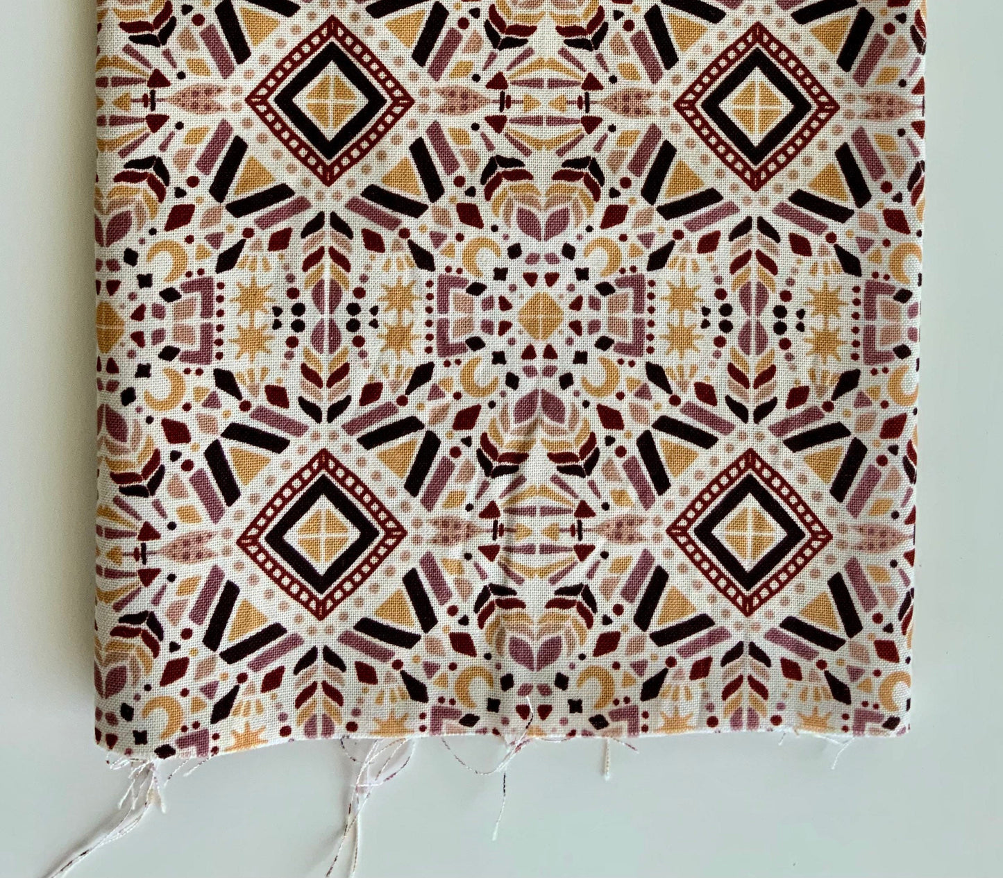 golden-beige-african-tile-cotton-fabric-serengeti-geometry