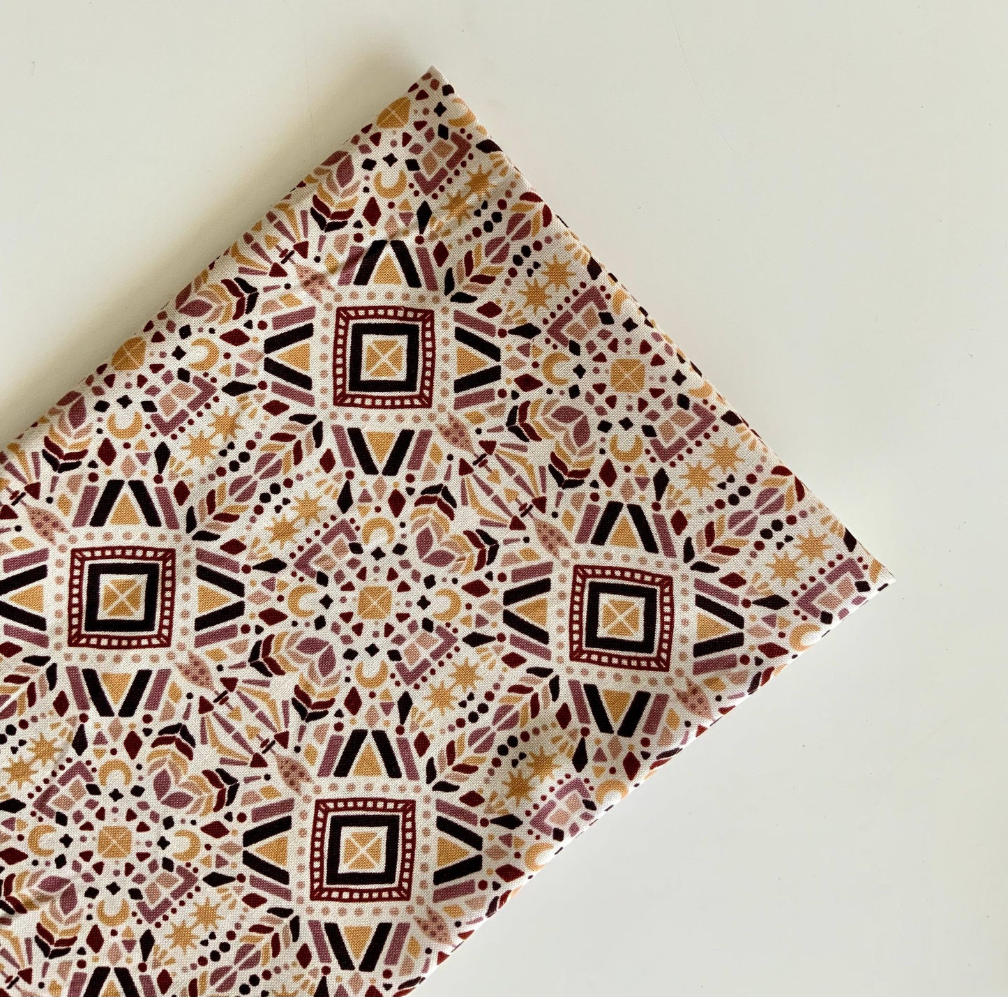 golden-beige-african-tile-cotton-fabric-serengeti-geometry