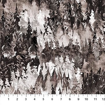 woodland-forest-cotton-fabric-dark-trees-forest-animals