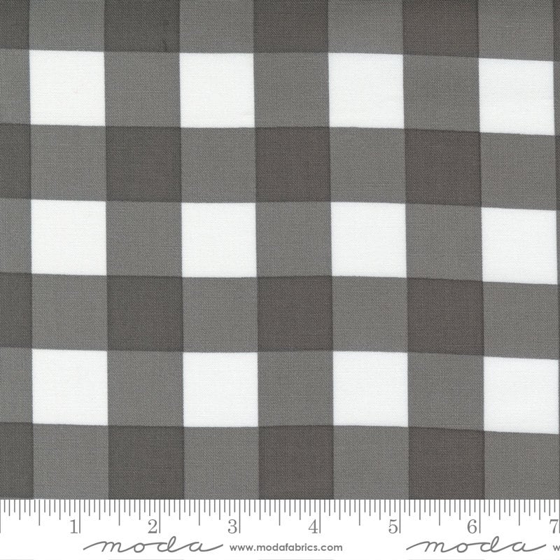 Cozy Up Grey 29125-16 Skies fabric grey Buffalo check fall floral