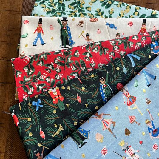 nutcracker-christmas-fabric-bundle-the-nutcracker-fabric-nutcracker-ballet-fabric-christmas-fabric-mistletoe-fabric