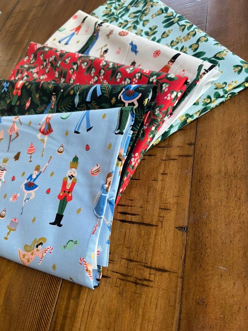 nutcracker-christmas-fabric-bundle-the-nutcracker-fabric-nutcracker-ballet-fabric-christmas-fabric-mistletoe-fabric
