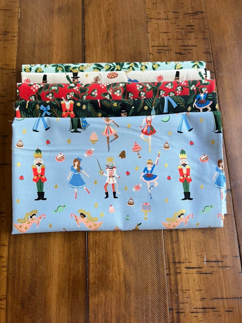 nutcracker-christmas-fabric-bundle-the-nutcracker-fabric-nutcracker-ballet-fabric-christmas-fabric-mistletoe-fabric