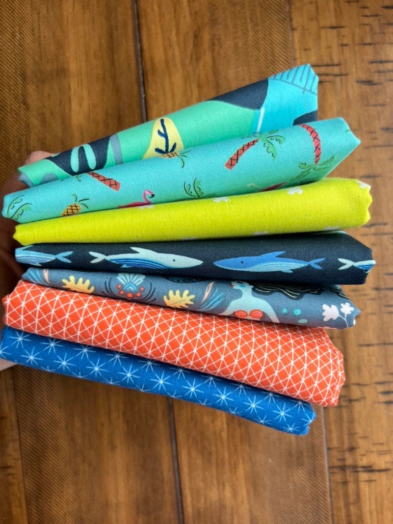 ocean-view-fabric-bundle-tropical-cotton-prints-fat-quarter-or-1-2-yard