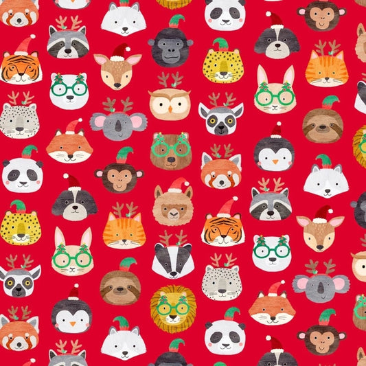 christmas-animal-fabric-festive-party-animals-on-red-cotton