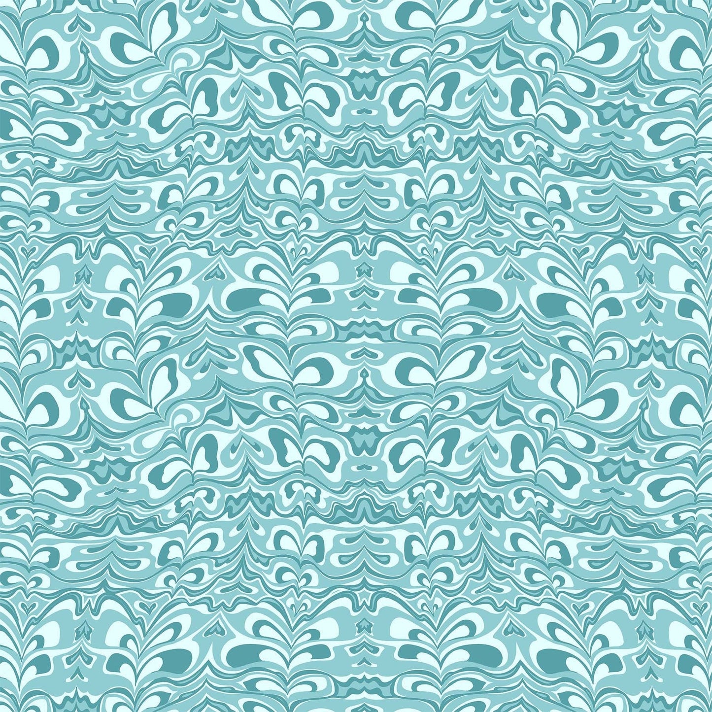 Dreamscape 90571-60 Blue retro vibes lava lamp pattern FIGO FABRICS