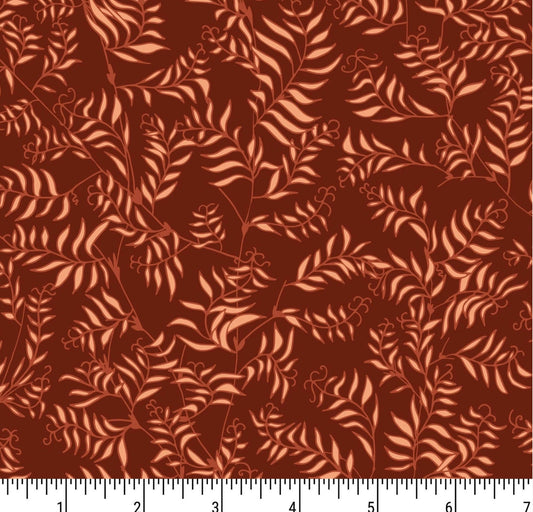 rust-floral-cotton-fabric-windy-eve-phoebe-fabrics-ph0117
