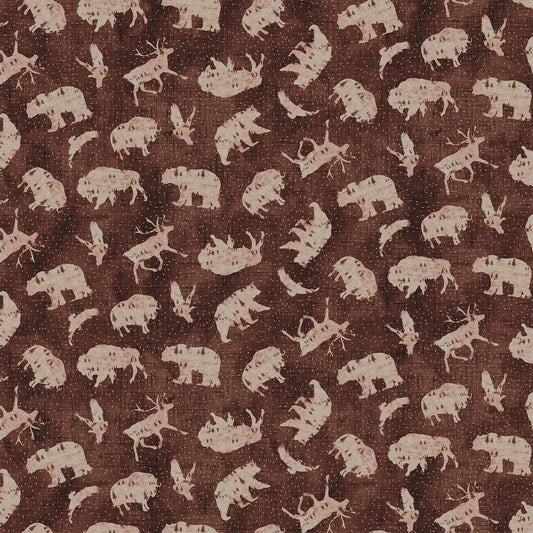 mountain-animals-fabric-brown-suede-like-cotton-figo-fabrics