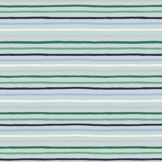 Festive Stripe - Mint Metallic