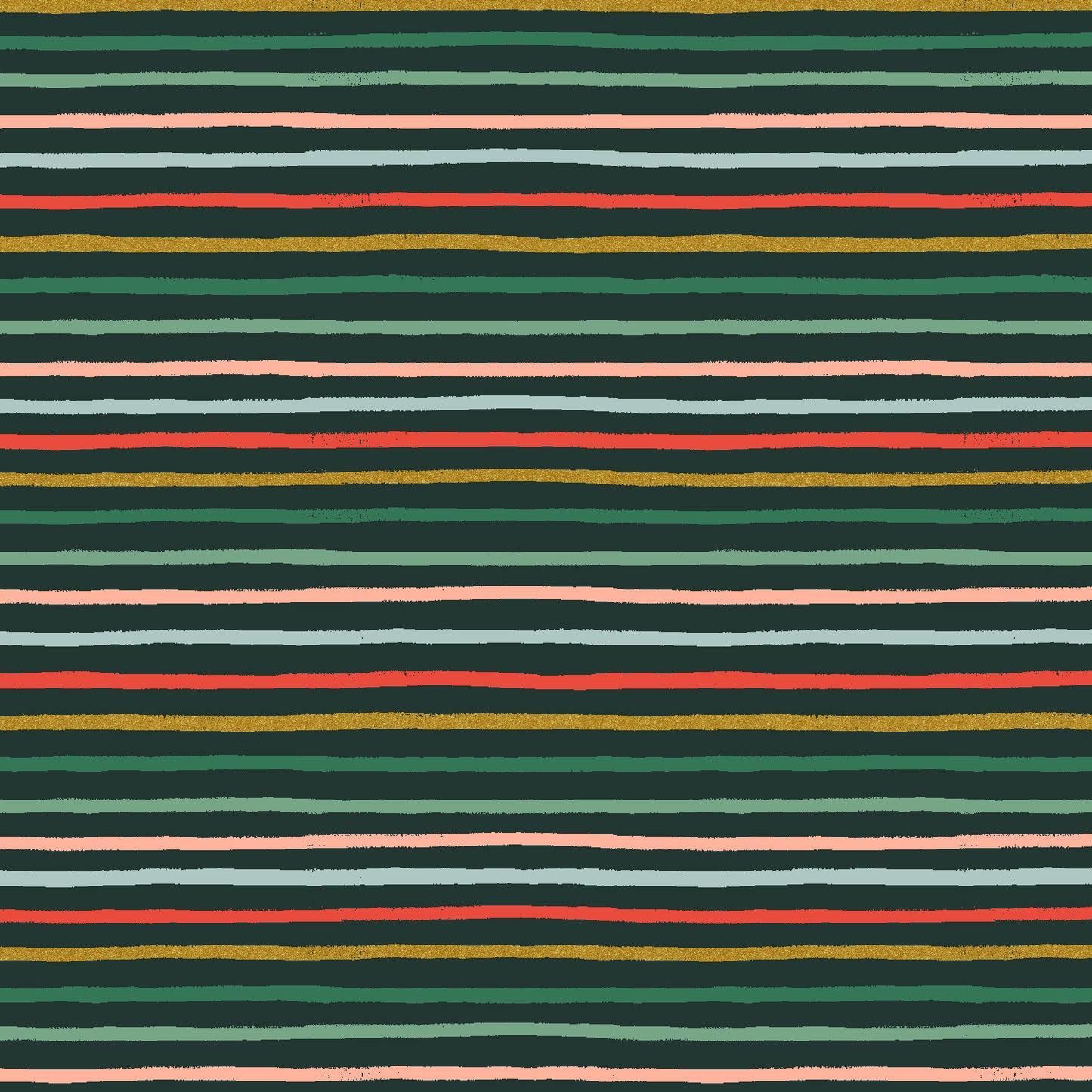 Festive Stripe - Evergreen Metallic