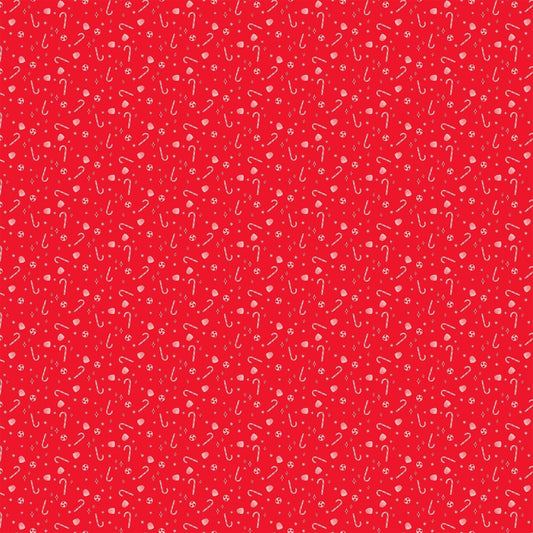 Merry Kitschmas 90671-26 Candy Cane red fabric Figo Fabrics Holiday Christmas gumdrop and candy cane fabric Christmas holiday tradition