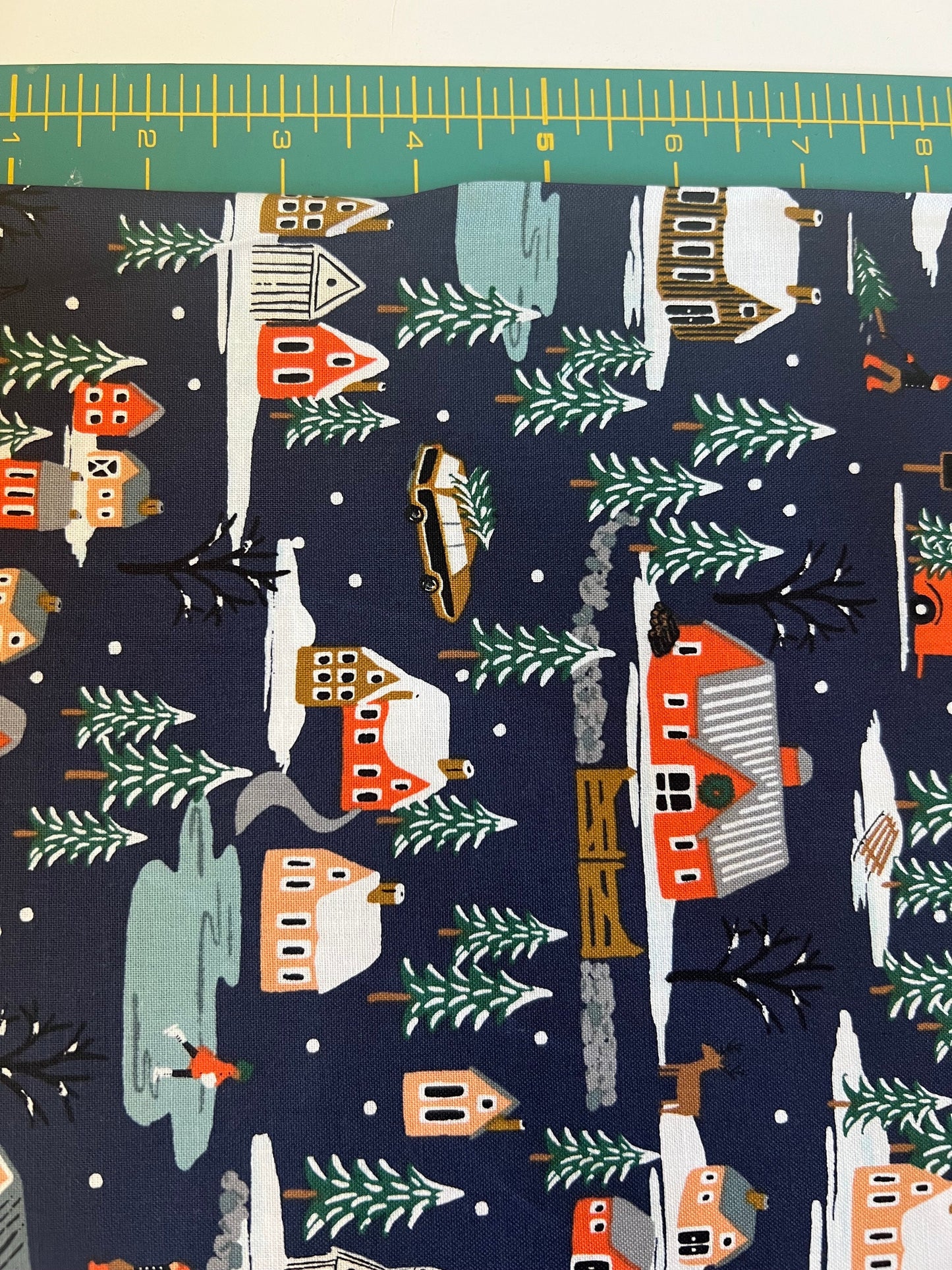 Holiday Village - Navy Metallic