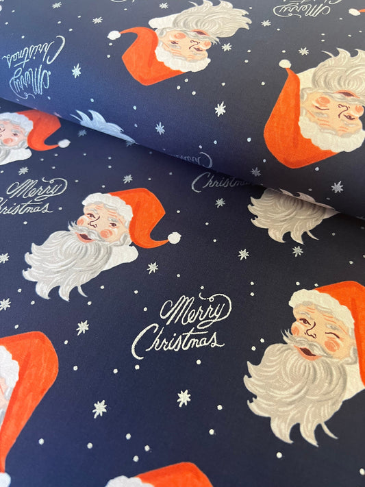Santas Metallic on Navy