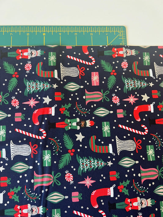 Holiday Classics II RP614-CR2M Holiday Classics - Deck The Halls - Navy - nutcracker holiday - classic Christmas fabric