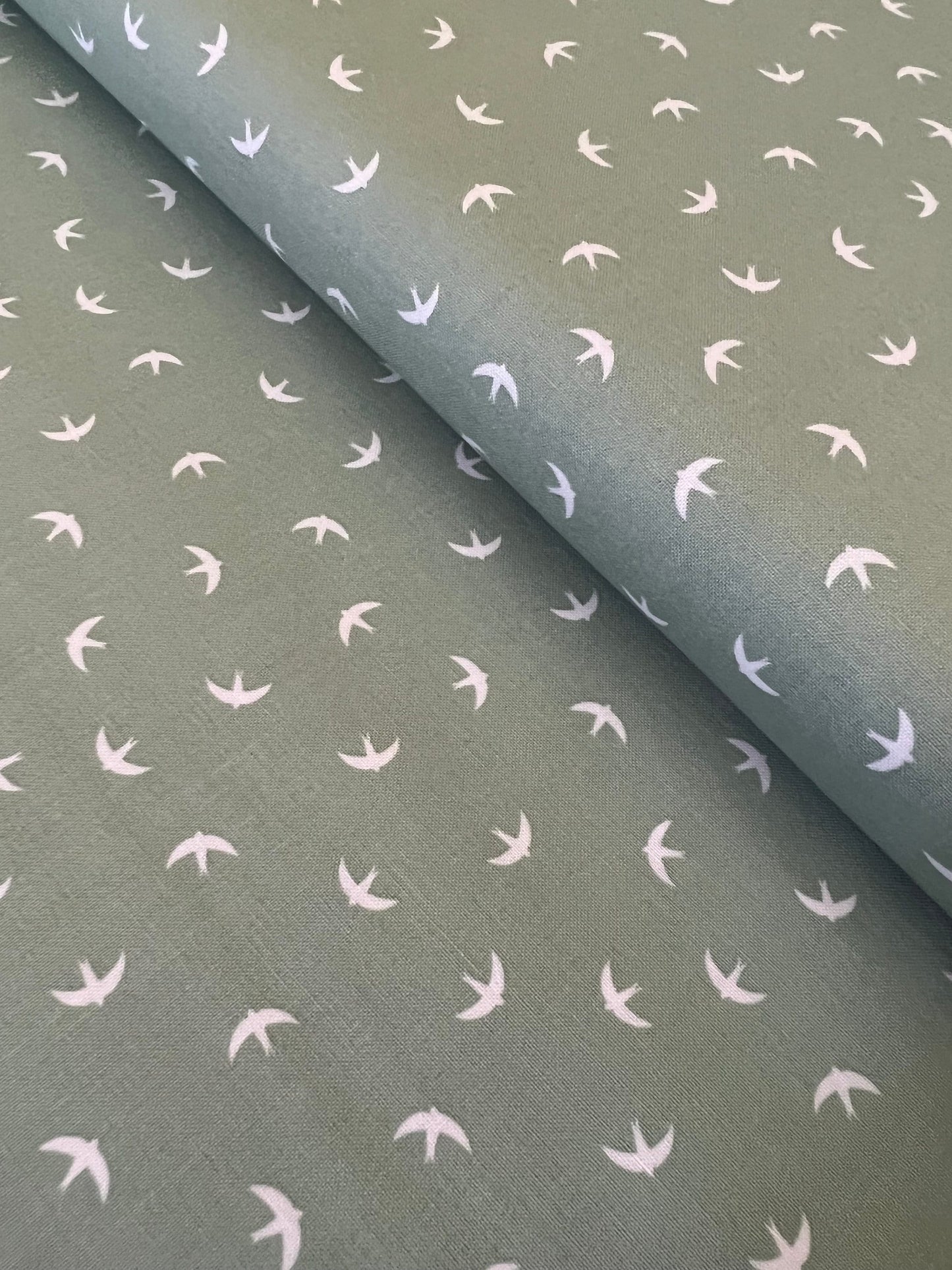 flying-birds-cotton-fabric-sage-green-figo-fabrics