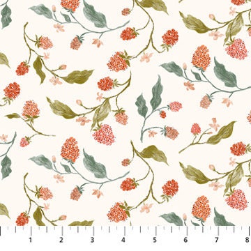 thicket-and-bramble-90746-11-raspberry-white-floral-fabric-harvest-fabric-fall-quilt-figo-fabrics