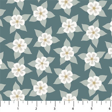 desert-floral-star-fabric-figo-horizon-blue