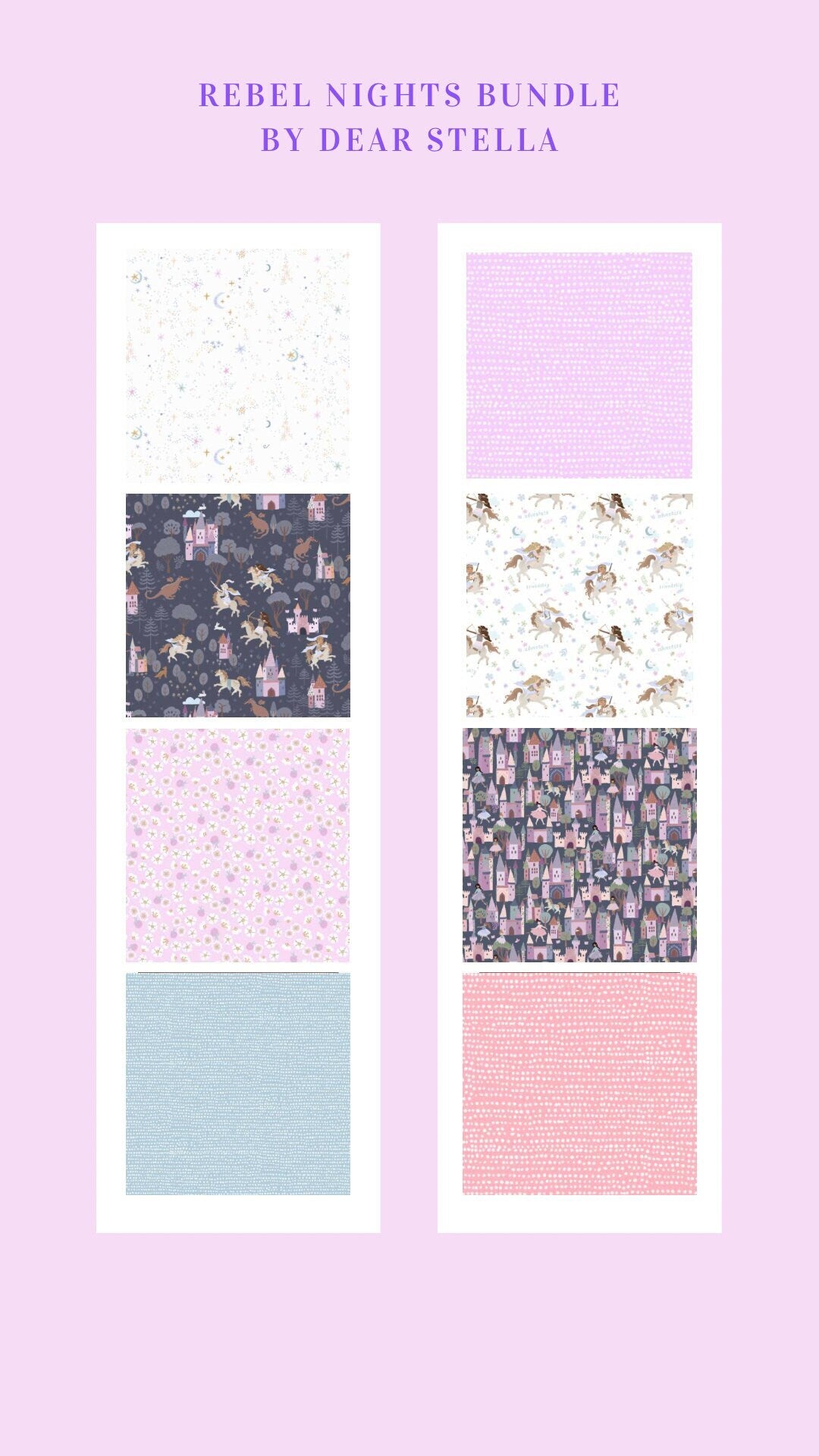 rebel-nights-dear-stella-fabric-bundle-princess-unicorn-prints