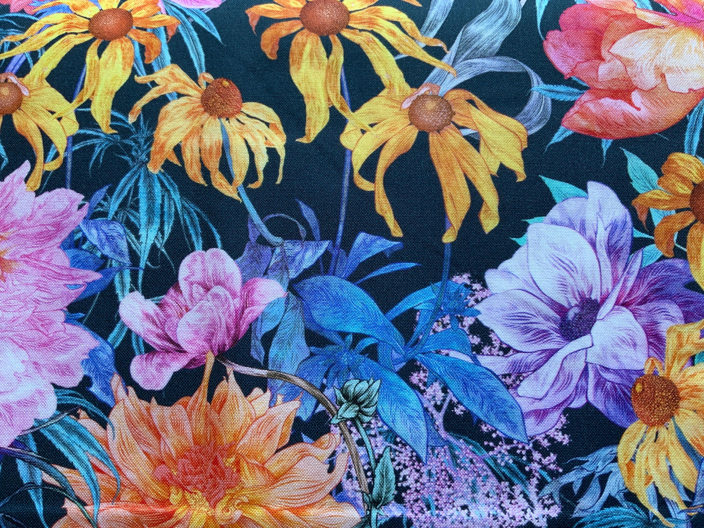 Garden Print Deep Blue