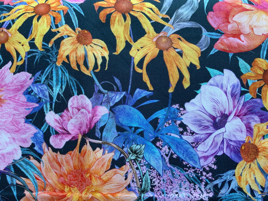 Garden Print Deep Blue