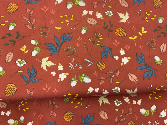 autumn-floral-fabric-rusty-cotton-print-44-wide