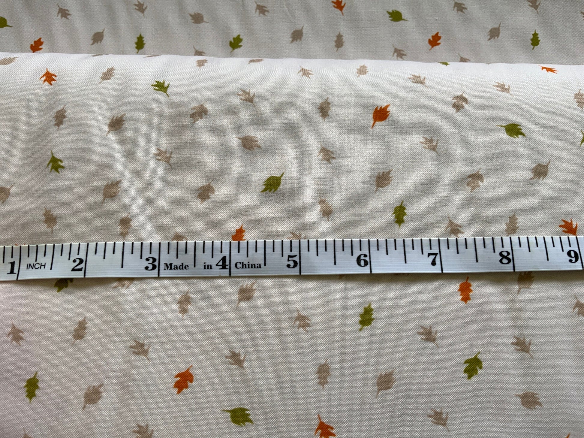 Summers end 90344-11 Fall leaves in cream leaves fabric beige multi quilting floral cotton fabric Figo fabrics ditsy leaves