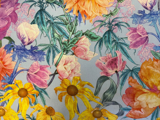 Summer Garden on blue