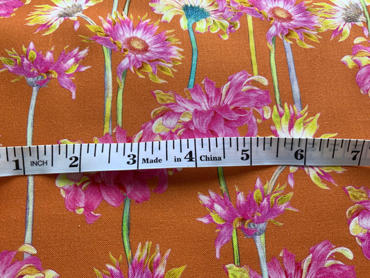 gerbera-floral-print-cotton-fabric-orange-summer