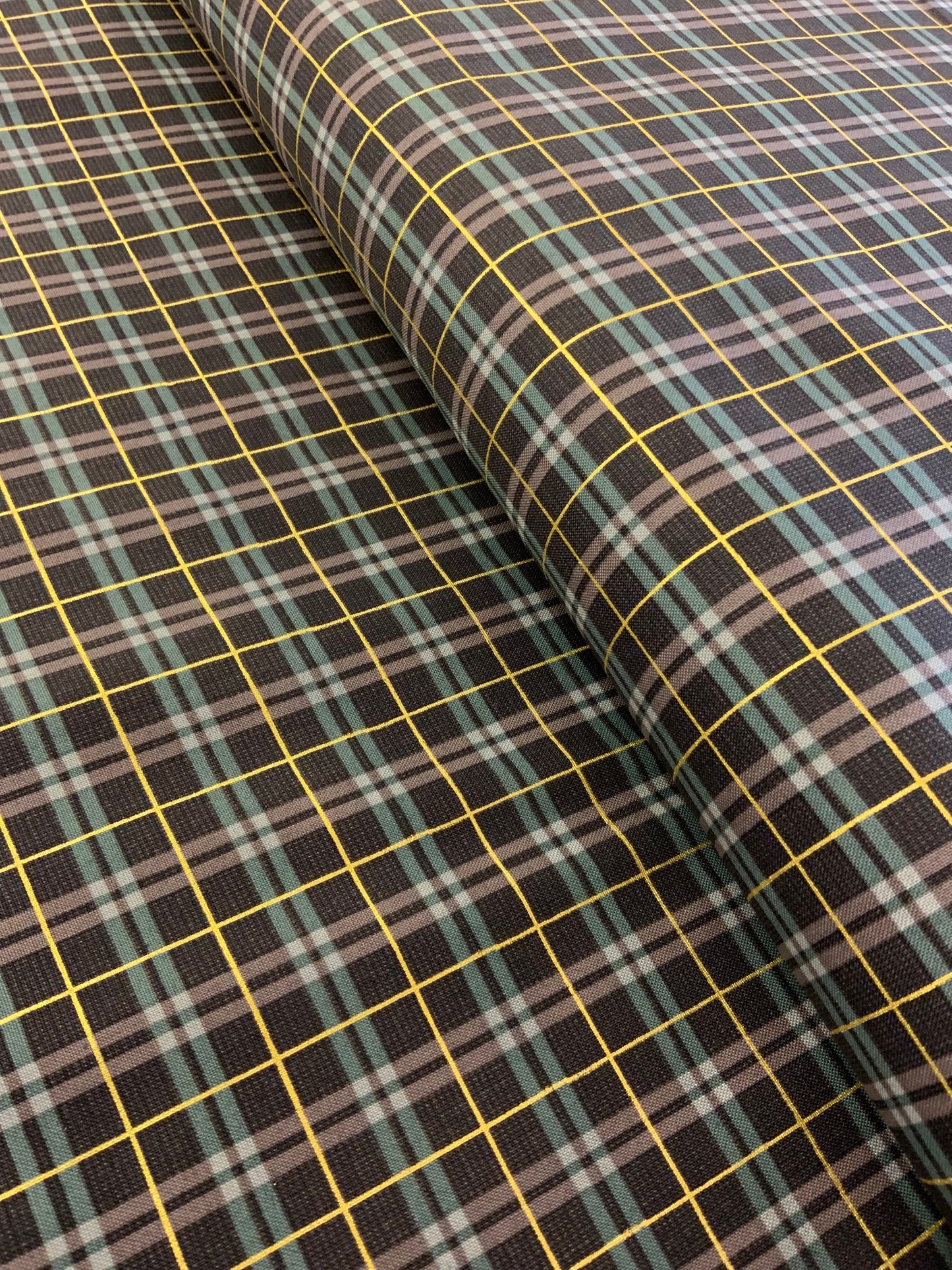 winter-dreams-90844m-99-black-figo-fabrics-christmas-plaid-fabric-green-and-gold-metallic-fabric