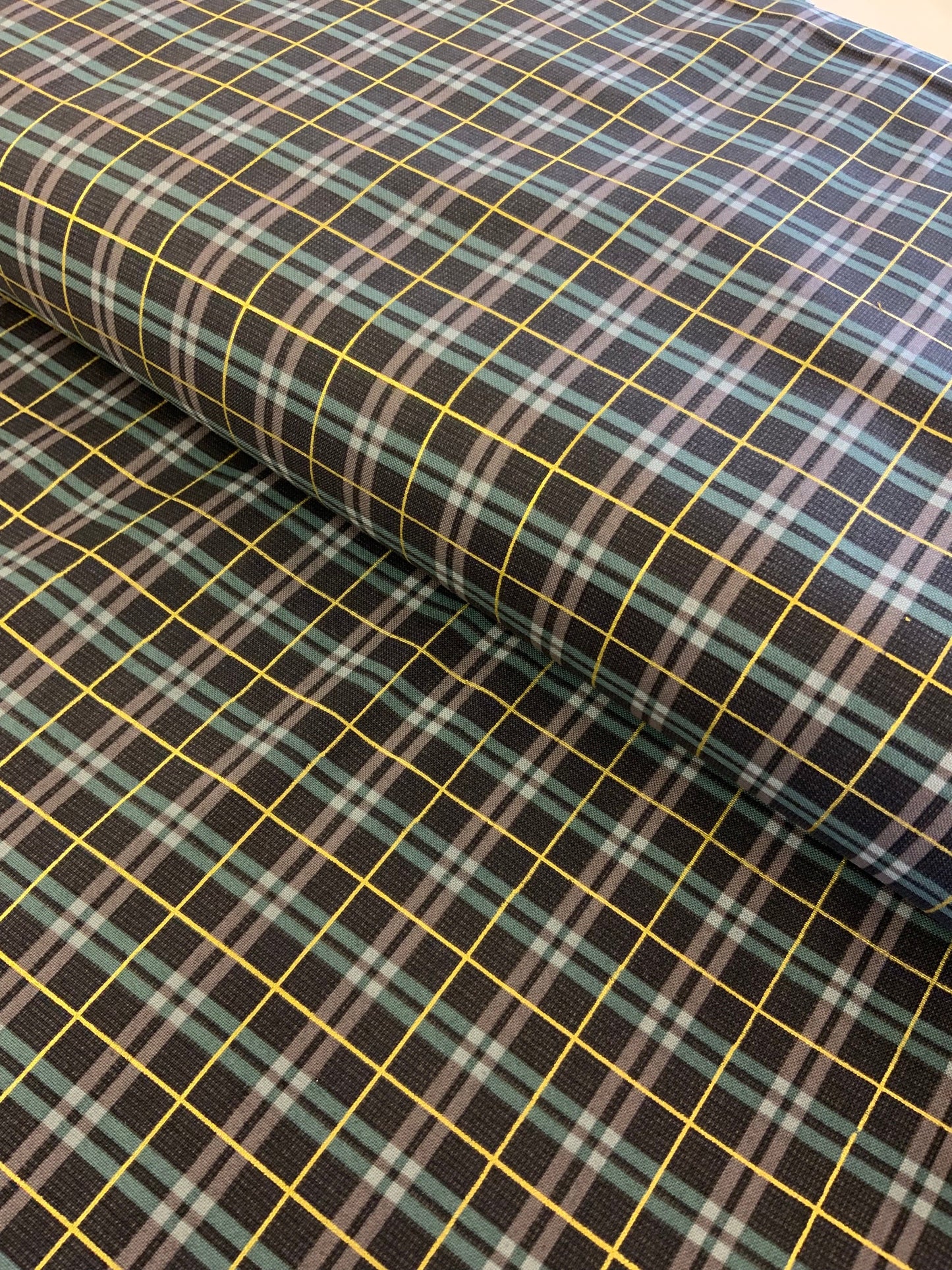 winter-dreams-90844m-99-black-figo-fabrics-christmas-plaid-fabric-green-and-gold-metallic-fabric