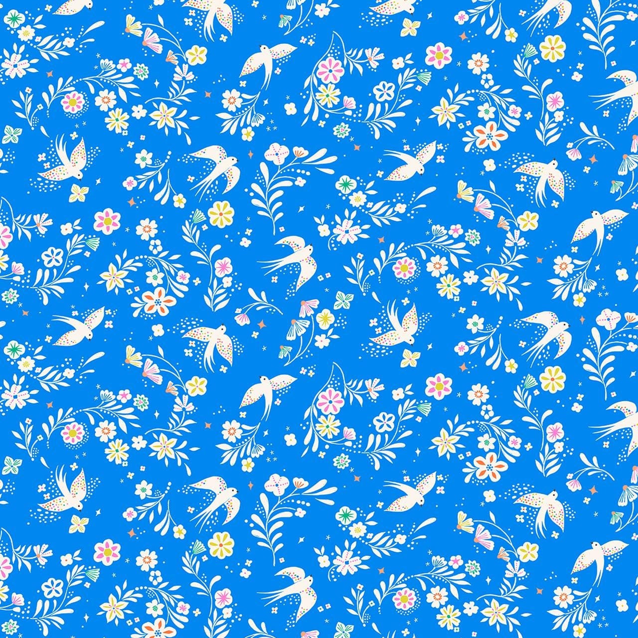 blue-bird-floral-cotton-fabric-songbird-collection