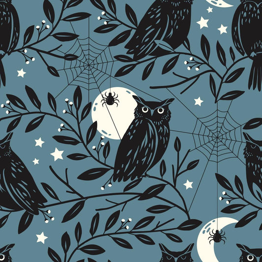 halloween-owls-and-spiders-cotton-fabric-dashwood-studios