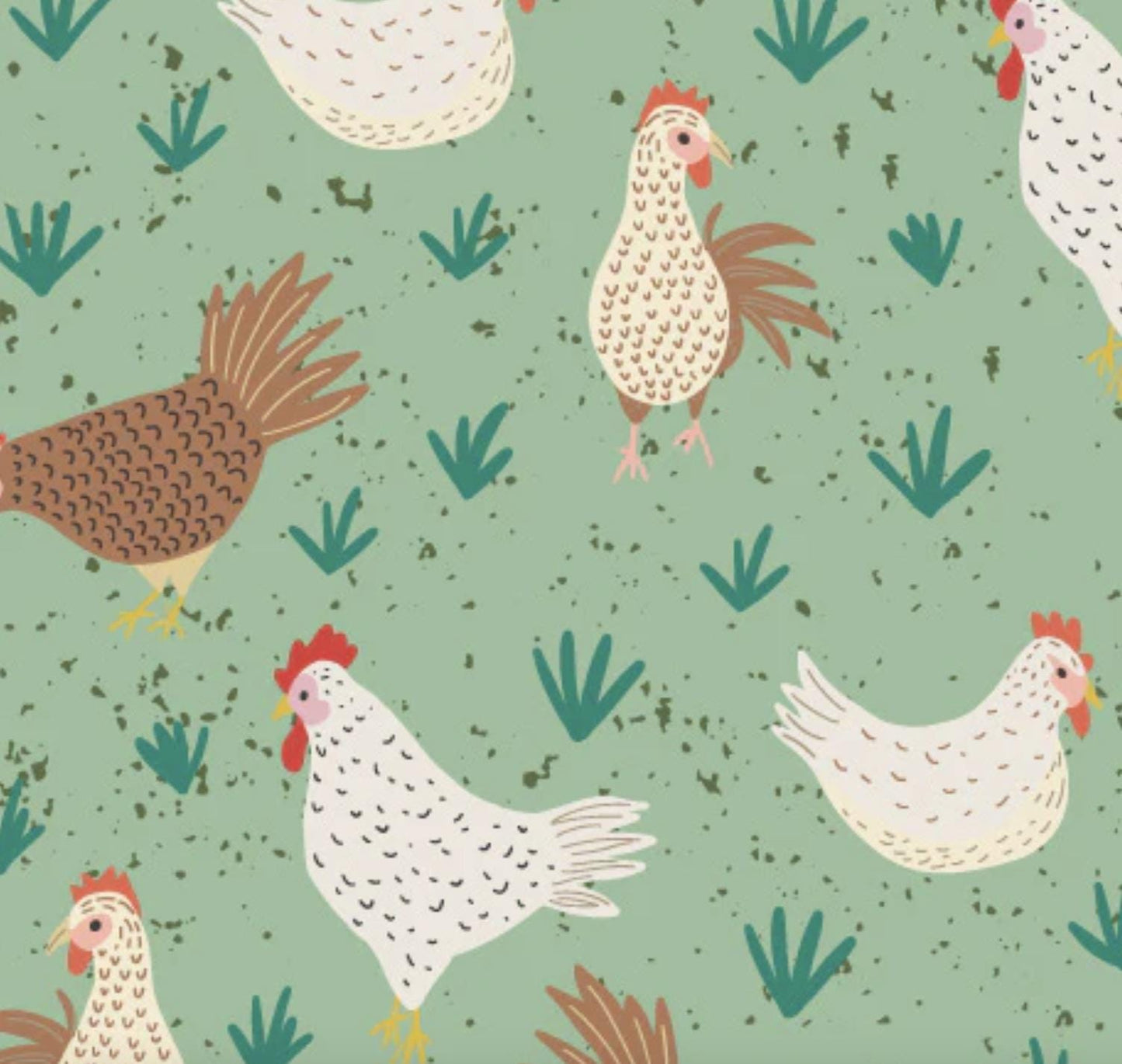 chicken-scratch-ph0261-a-gathering-farm-fabric-barnyard-fabric-chicken-scratch-fabric-roosters-hens-farmyard-fall-fun-fabric