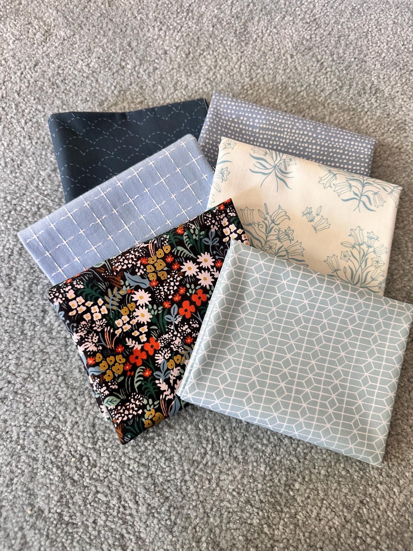 bluebell-fabric-bundle-floral-blue-cotton-prints-6-patterns