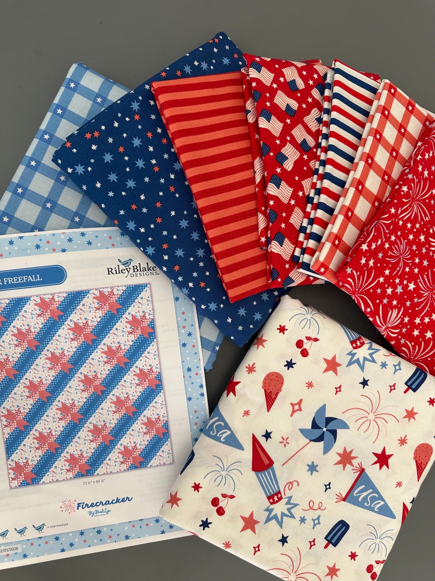 Firecracker Freefall Quilt Kit Riley Blake Quilt Kit 250th anniversary quilt