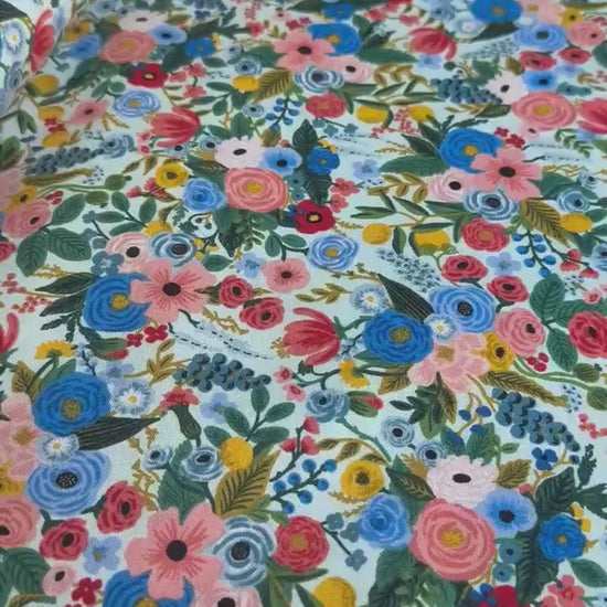 Blue Floral Rose Bunches, Rifle Paper Co, Rifle Floral Design RP104-BL2 Wildwood - Garden Party design spring floral tea party