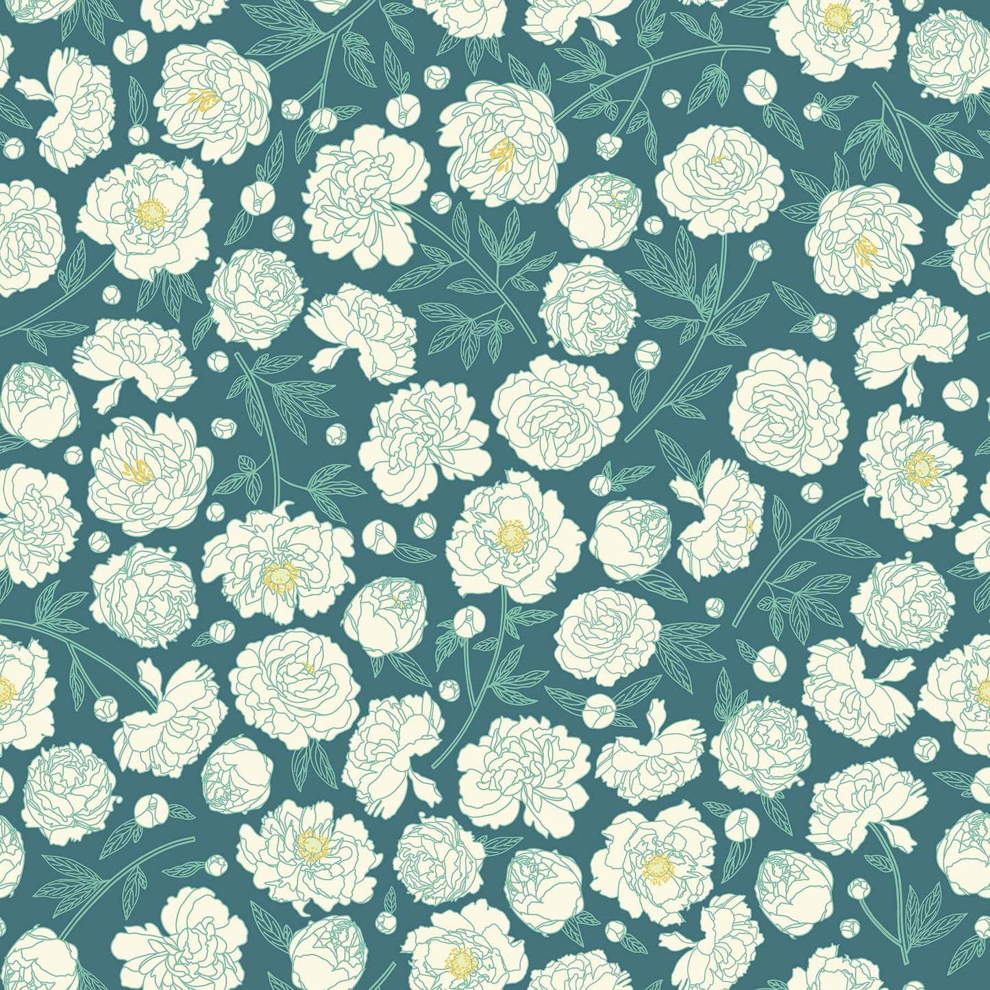 Primavera Teal Multi Peony