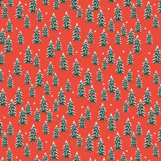 Holiday Classics Fir Trees Red